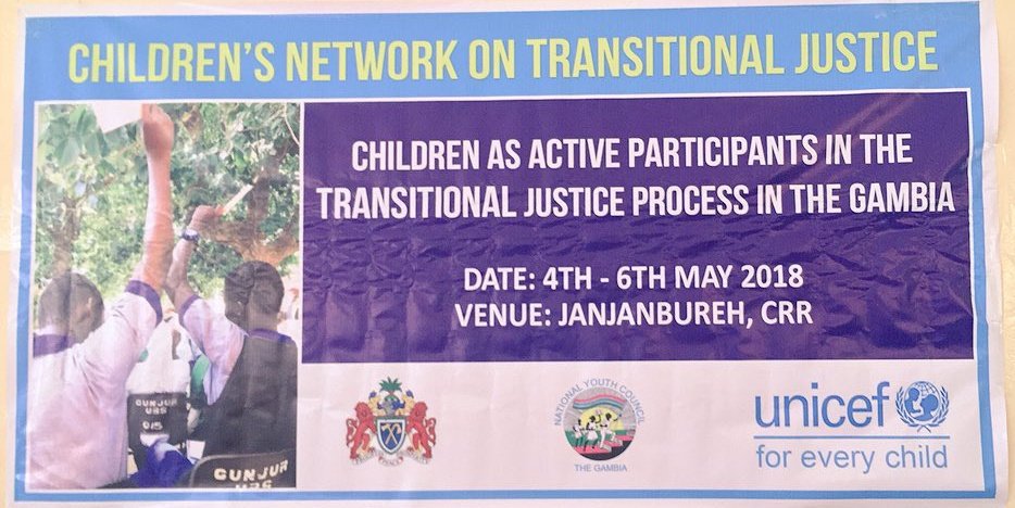 National Children Weekend on TRANSITIONAL JUSTICE, 4-6May 2018,  at Janjanbureh, CRR. Organised by Gambia National Youth Council with partners @CPA, <a href="/ThinkYoungWomen/">Think Young Women</a> <a href="/Gambia_MOJ/">Ministry of Justice</a> <a href="/yapeacegambia/">Peace Ambassadors - The Gambia</a> <a href="/youth_gambia/">Youth in Sports for Development, The Gambia</a>
<a href="/beakanyang/">Beakanyang</a> <a href="/ActivistaGambia/">Activista The Gambia</a> among others with
supported <a href="/UNICEFGambia/">UNICEF The Gambia</a>