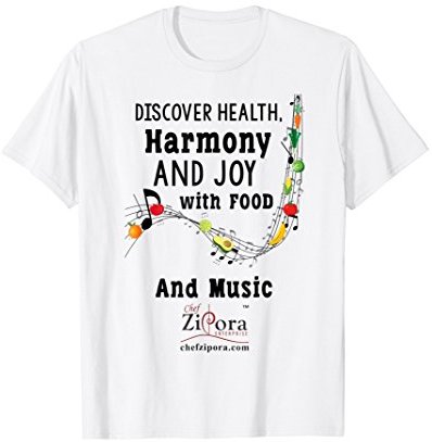 ChefZipora's tweet photo. Spread the word...Cooking with Music has many benefits of meditation and a key to Health, Harmony &amp; Joy! @ChefZipora T-shirts now available on Amazon - https://t.co/RwgAMY4Qs2 https://t.co/9Qii3py80U