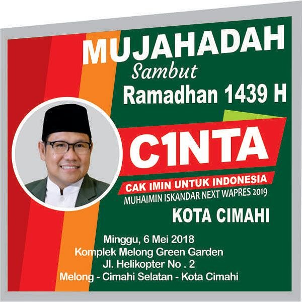 Rindu #C1NTA #Ramadhan... Sambut dg Mujahadah tebarkan #C1NTA hadirnya #Ramadhan1439
minggu 6mei2018 <a href="/KotaCimahiOK/">Kota Cimahi</a>
<a href="/cakimiNOW/">A Muhaimin Iskandar</a> <a href="/pkb_news/">#JokowiMarufAmin</a> <a href="/jokowi/">Joko Widodo</a> @KangSyaifulHuda <a href="/infocimohay/">Info Cimahi ®</a>