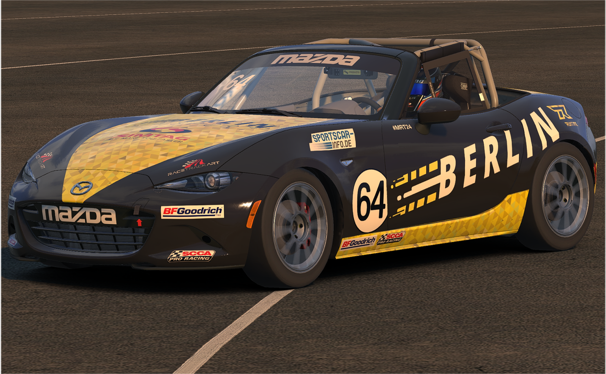 BerlinSimSport's tweet photo. the 2018 @iRacing #iRacingNurburgring24 are underway &amp; for the first time BerlinSimSport has two cars in the top split! 💪

Kia Optima: @JuriJerg / @AVAFastandlucky / Wayne Wortley
Mazda Mx-5: Salmen / Federmann / Lemb

watch out for our special liveries! https://t.co/vP1jhajuXK