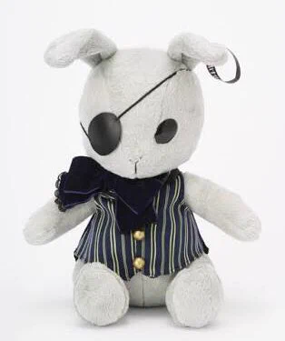 最初にぬいぐるみとして発売されたビターラビットのベスト&amp;社ロゴバッヂ姿はファントム社の制服姿のつもりでデザインしていました。その後、24巻で登場したファントム社の社員たちはビタラビの後輩(?)としてストライプベストの制服姿で登場します【枢】 