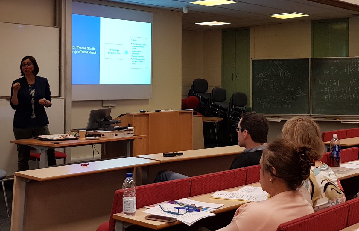ITICymruWales's tweet photo. Joint coordinator Trinidad Clares @triniclares takes us through a terminology extraction tool for Trados #xl8 #TidyTools https://t.co/JYLhn6jegw