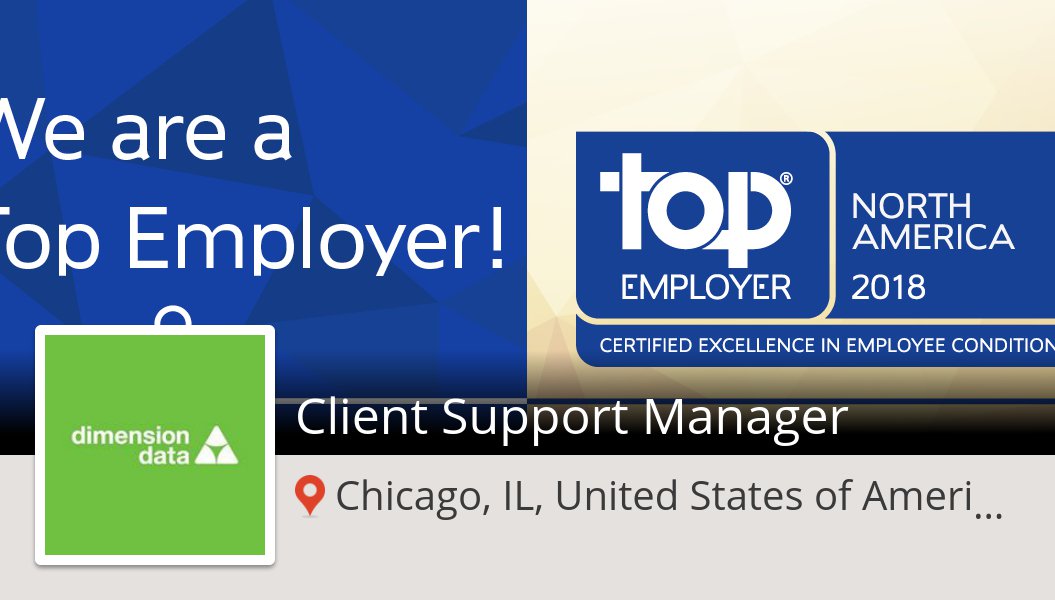 eaburacchio's tweet photo. #DimensionData is hiring a #Client #Support Manager, apply now! (#ChicagoILUnitedStatesofAmerica) #job https://t.co/nkS2F4huRz https://t.co/DZSisrIoMm