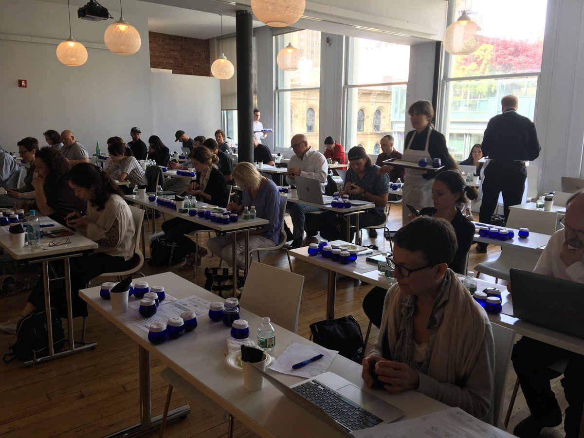 oliveoilschool's tweet photo. Final testing at the Olive Oil Sommelier Certification Course @ICCedu  - these are people who will make great things happen in the olive oil world https://t.co/kDEyVu4Nq7