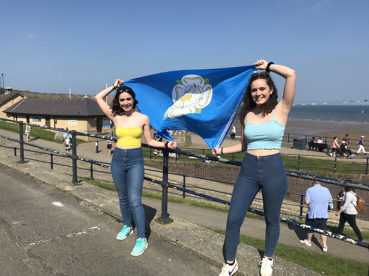Charlotte and Mille Beecroft, from Hornsea, are ready for the #TourDeYorkshire2018 in #Filey today