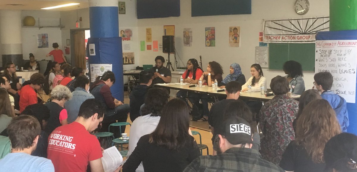 TAGPhilly's tweet photo. Panel introductions from @justmaybechris. #PHLed #ed4lib18 https://t.co/u5SowAgxp8