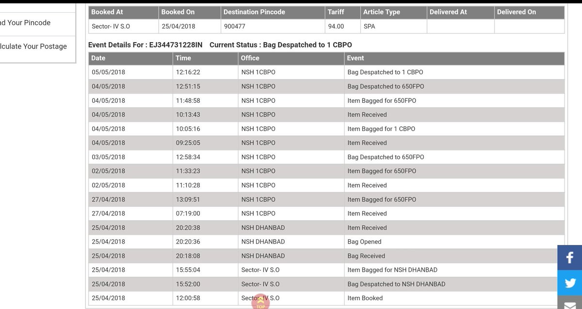 balendra4647's tweet photo. What is this @IndiaPostOffice ?
My consignment is being played with .... In even 10 days a SPEED POST can't reach its destination within INDIA.
Can accountability be fixed ?
@DoT_India https://t.co/S4xewQxaXw