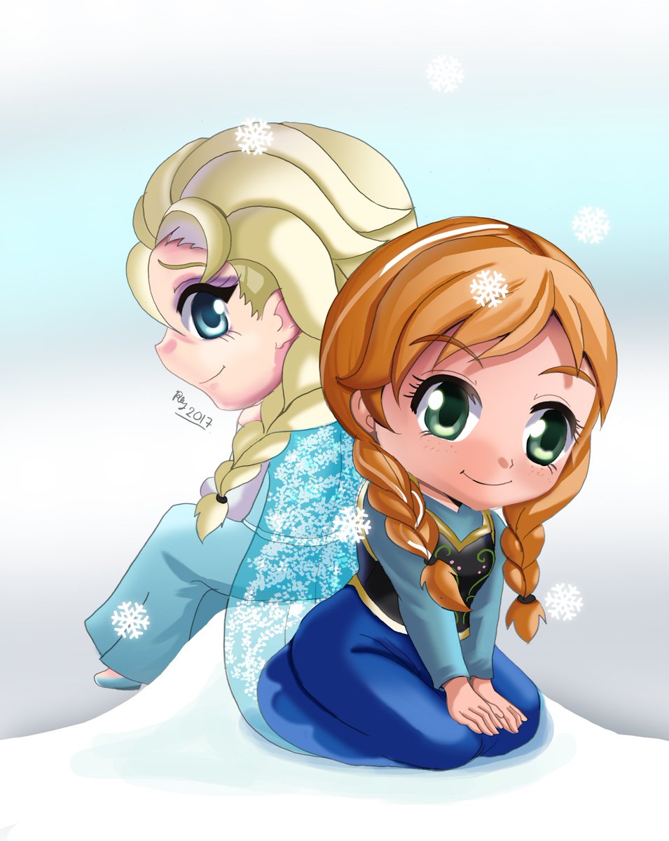 My old work!! Anna and elsa.... #SD #annaelsa #elsaanna #Frozen #fanart, image size:955x1200
