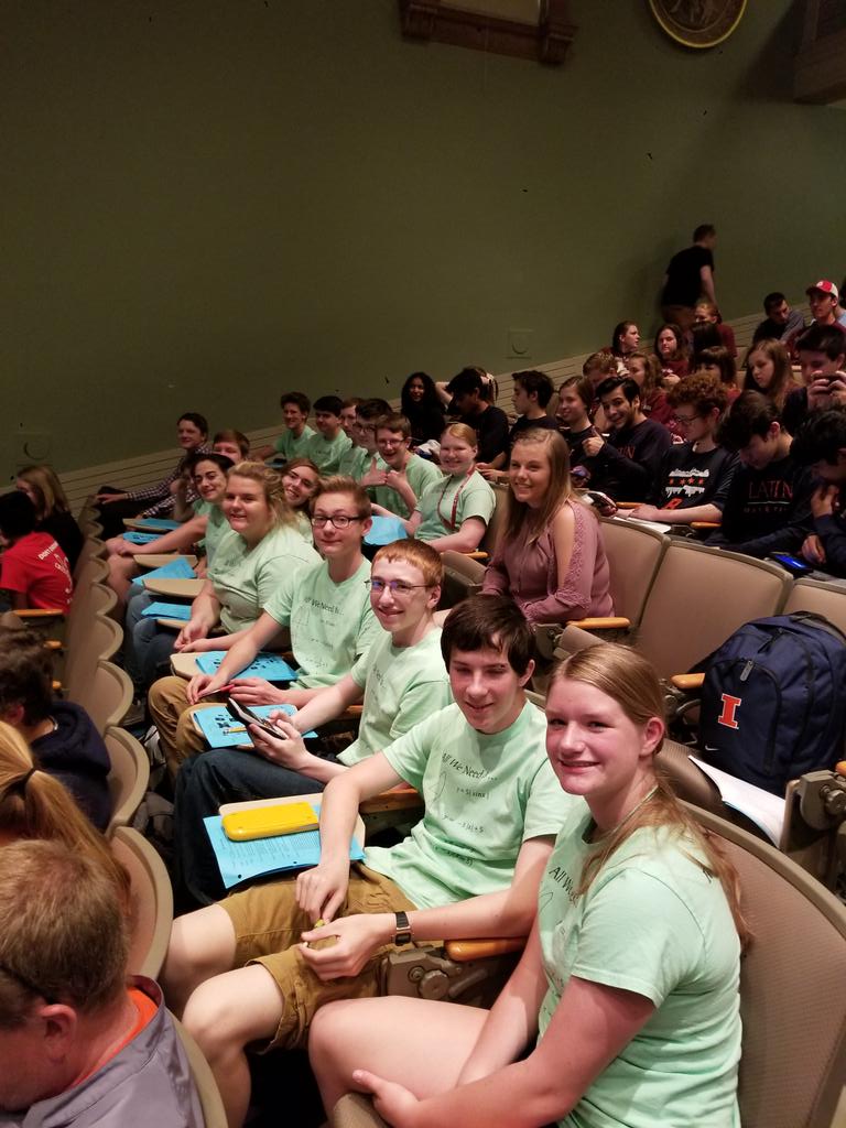 SHeller132's tweet photo. RBHS Math Team is ready to compete! Let's bring home some hardware!  #redbud132 https://t.co/wpVtD9OEeD