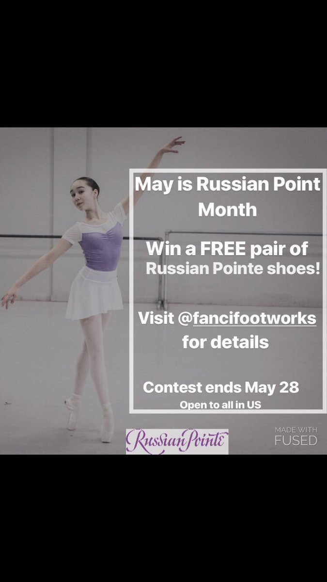 May is @RussianPointe Month! Celebrate with free shoes from @FanciFootworks 💜💜💜 #giveaway #contest #ballet #dance