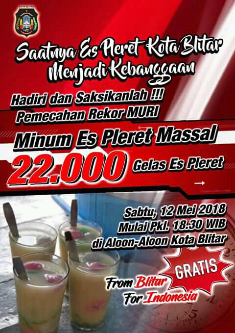 Viking_Blitar's tweet photo. Yuk partisipasi, sebagai warga Blitar buktikan kecintaan kita pada tanah kelahiran, Blitar Bumi Bung Karno.

Jalan-jalan ke Blitar kurang lengkap kalau belum coba es pleret 

#blitar #EsPleret https://t.co/qWrgPuWtph