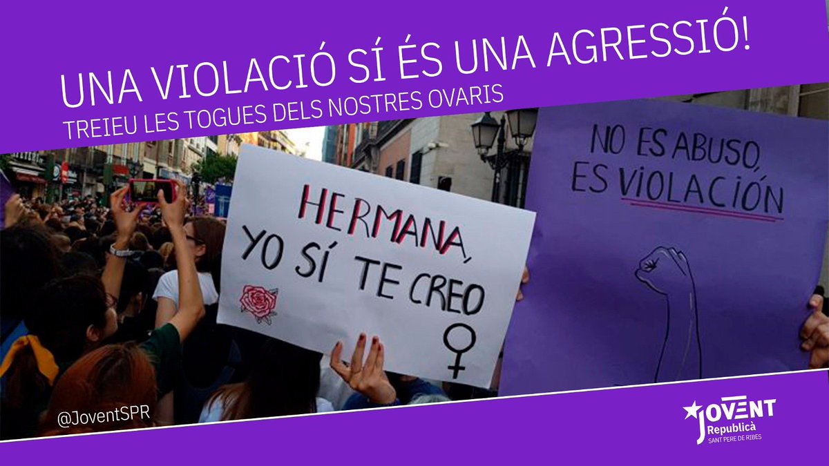 joventspr's tweet photo. Ens trobem una altra vegada en una situació on es segueix sense tractar un violador d'agressor sexual. Una altra situació on la justícia no només no empara la víctima de l'agressió sexual sinó q també la denigra. Combatem el masclisme x acabar amb les cadenes d l'heteropariarcat! https://t.co/NJwWiPerbn