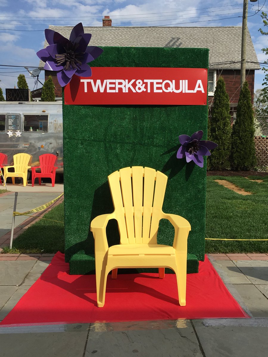 triceclark's tweet photo. It’s Twerk & Tequila Day!!! Photo back drop made the #DesignerHack way https://t.co/HjZIJqGrNu