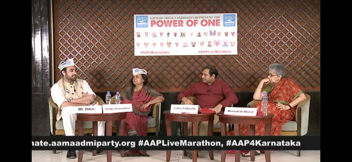 MCABBAS's tweet photo. POWER OF ONE ☝🏻
#AAPLIVE MARATHON PANEL DISCUSSION
#AapkaAbbas
Dr. Renuka Vishwanathan
Sridhar Pabbisetty
Dr. Meenakshi Bharath https://t.co/o1xTgsdHki