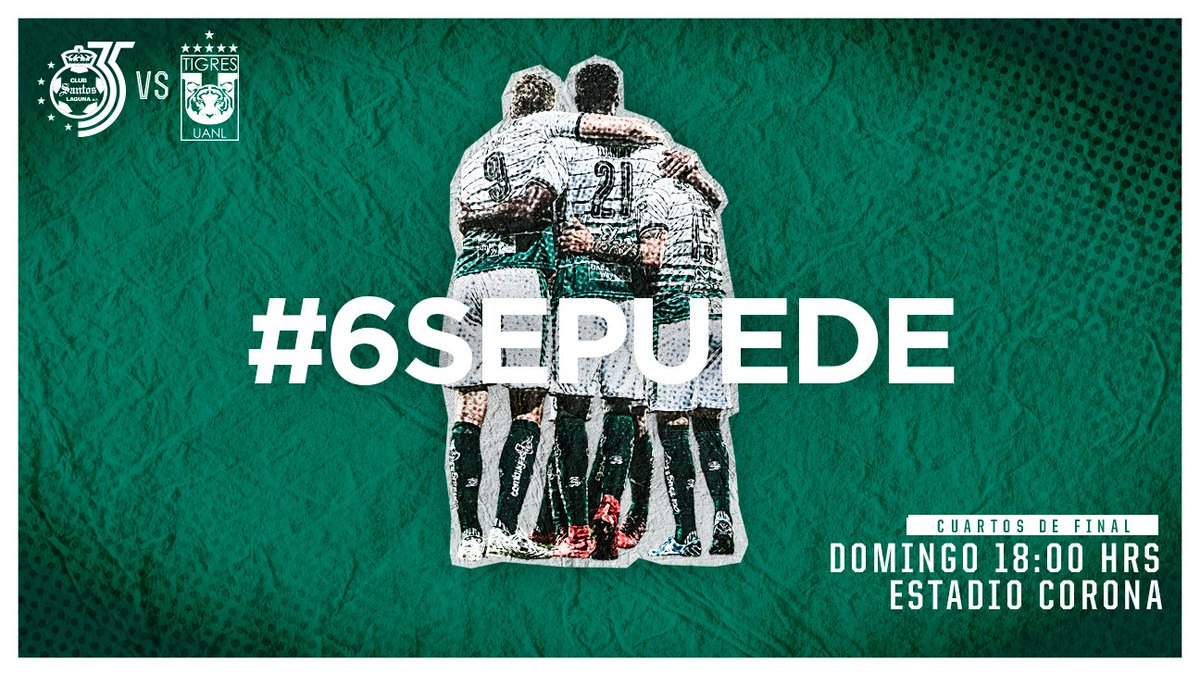 Mañana es día de batalla en nuestro territorio. ¡Busquemos juntos el pase a semifinales! ⚽💚👊

#6SePuede