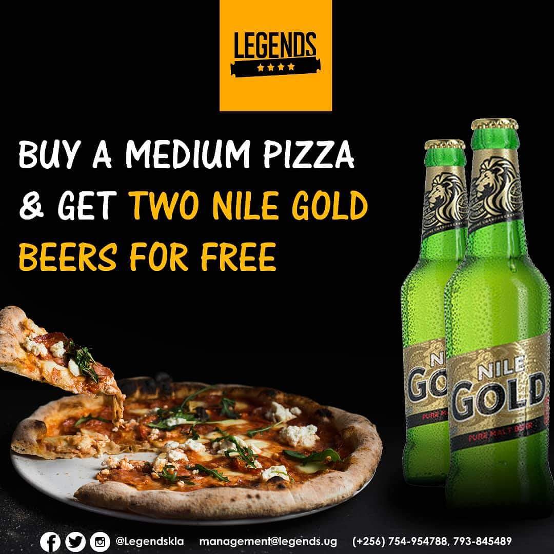 LegendsKla's tweet photo. Even tonight your Legends Pizza comes with Free beer... #HappyHour From 4pm - 10pm every Saturday,
#TGIS and Legends will be on more fire with cheese literally. #LegendsSaturday #LegendsFood https://t.co/nSXsamXK9t