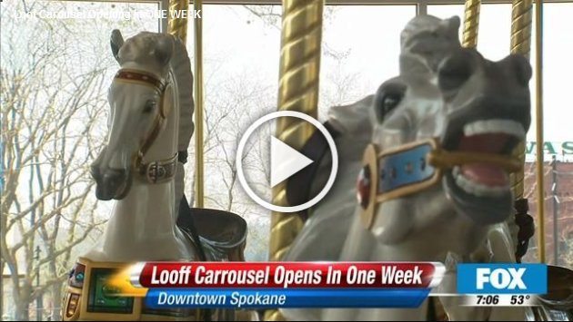 Fox28_Spokane's tweet photo. Looff Carousel Opens in ONE WEEK!!! #Spokane #SpokaneHistory #Fox28 #RoverfrontPark #LooffCarousel https://t.co/s59b1LP7fv https://t.co/maDwLhmDF0