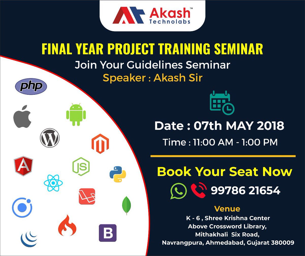 akash_padhiyar's tweet image. #FinalYearProjectTraining #Seminar