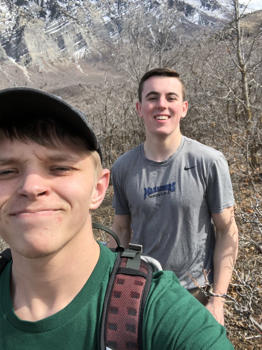 jmjensen_UT's tweet photo. Happy Birthday to Bryce! Who woulda thought that the little dude I wrestled in 6th grade would become my brother🇺🇸 https://t.co/bRRMGQfaEH