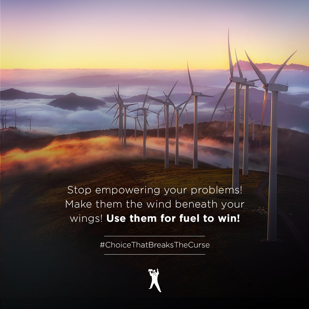BishopJakes's tweet photo. Stop empowering your problems! Make them the wind beneath your wings! Use them for fuel to win! #ChoiceThatBreaksTheCurse #QOTD https://t.co/mPo5gw83Yp