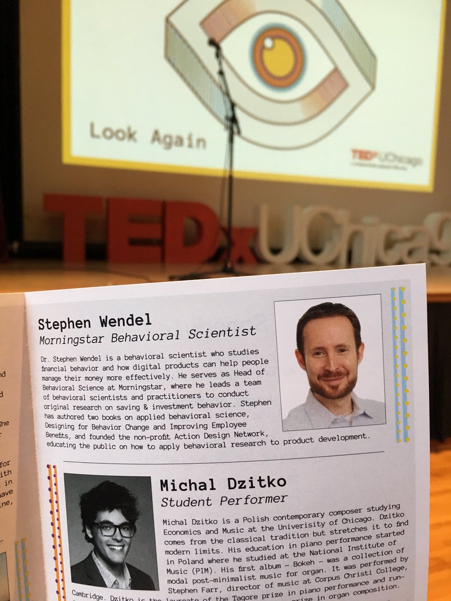 MorningstarInc's tweet photo. .@sawendel: “Sometimes the reasons why we struggle are because of simple cognitive obstacles that arise because of how our minds are wired. When we understand these obstacles we can work around them.” #TEDxUChicago #ActionDesign https://t.co/5Orgjq11sj