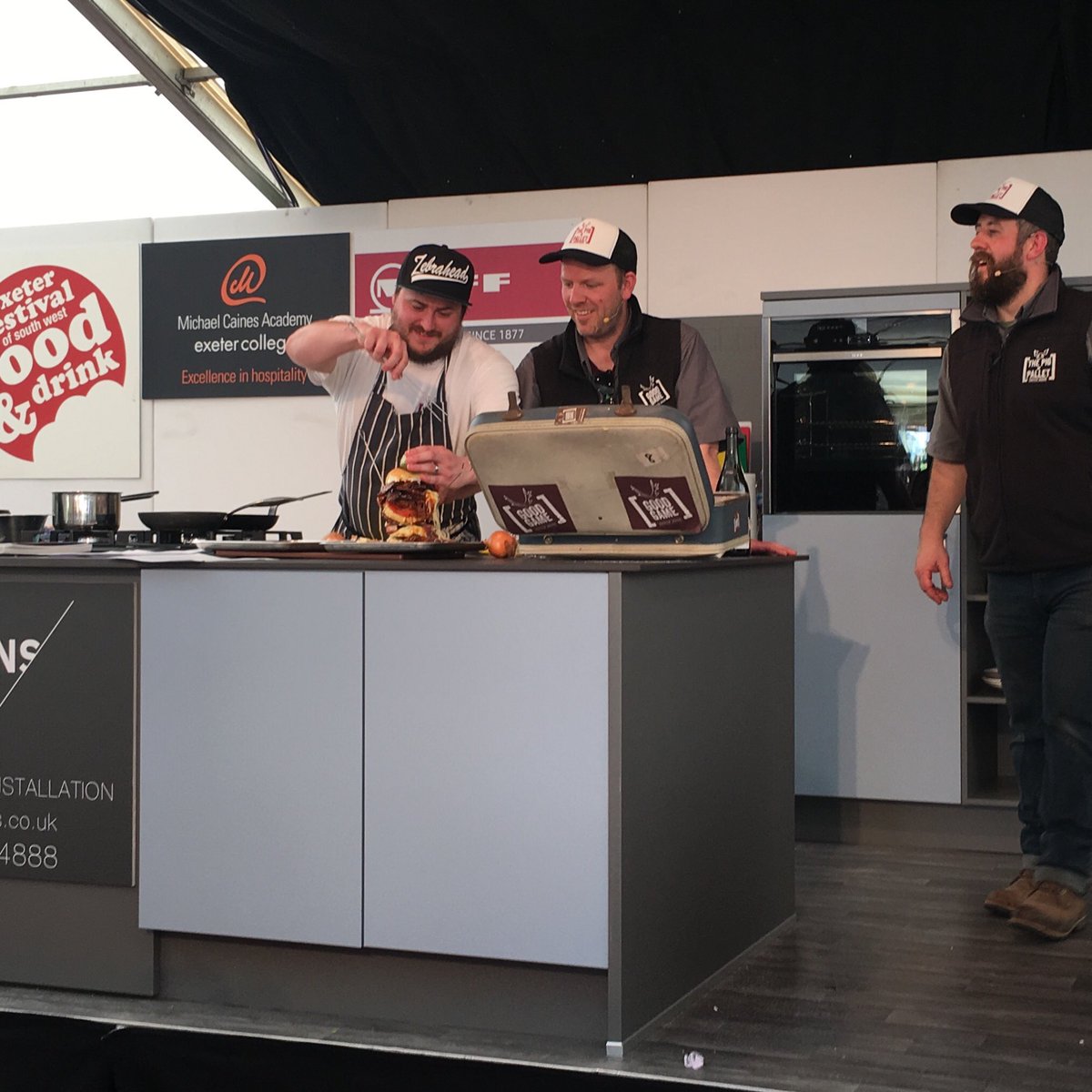 What do you get if you put (almost) everything on the <a href="/pigandpallet/">PigandPallet</a> menu? Something that smells amazing and looks terrifying at the same time, the Big as your Face! Good job <a href="/GoodGametopsham/">Good Game</a> and <a href="/ExeterFoodFest/">Exeter Food Festival</a> <a href="/visitexeter/">Visit Exeter</a>