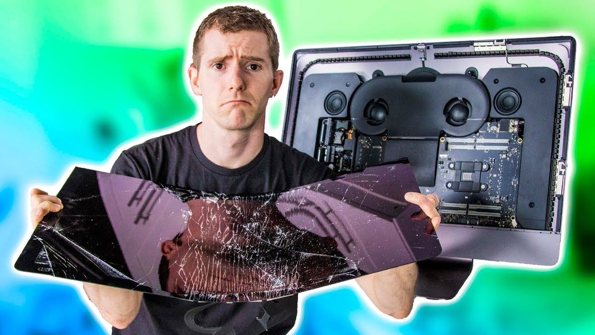 iFixit's tweet image. Linus bought an iMac. Linus broke that iMac. Linus went to an Apple store to get his iMac repaired. @Apple refused to fix Linus' iMac—and refuses to sell #iMac parts. @LinusTech  #RightToRepir bit.ly/2FCDTIH