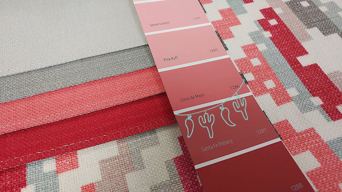 manzdecor's tweet photo. We’re celebrating Cinco de Mayo with Benjamin Moore Classics colour 1286 and coordinating fabrics! https://t.co/fk2e5cE2mZ
