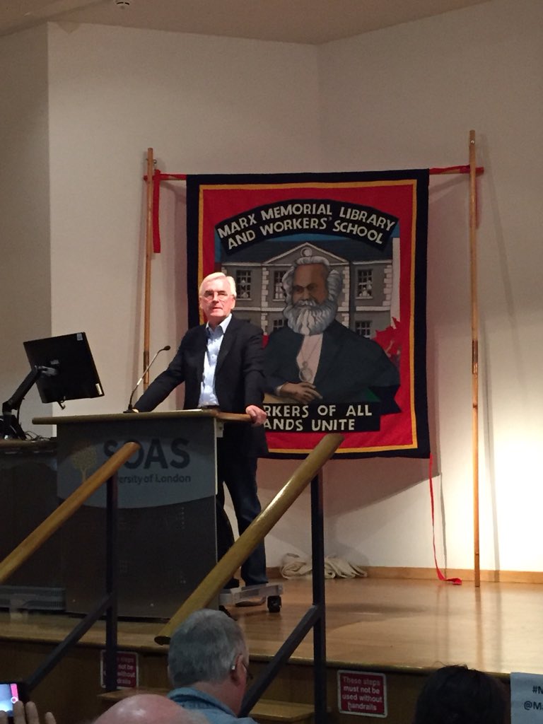 georgeeaton's tweet image. John McDonnell speaking at the Marx 200 conference on “Marxism as a force for change today.”