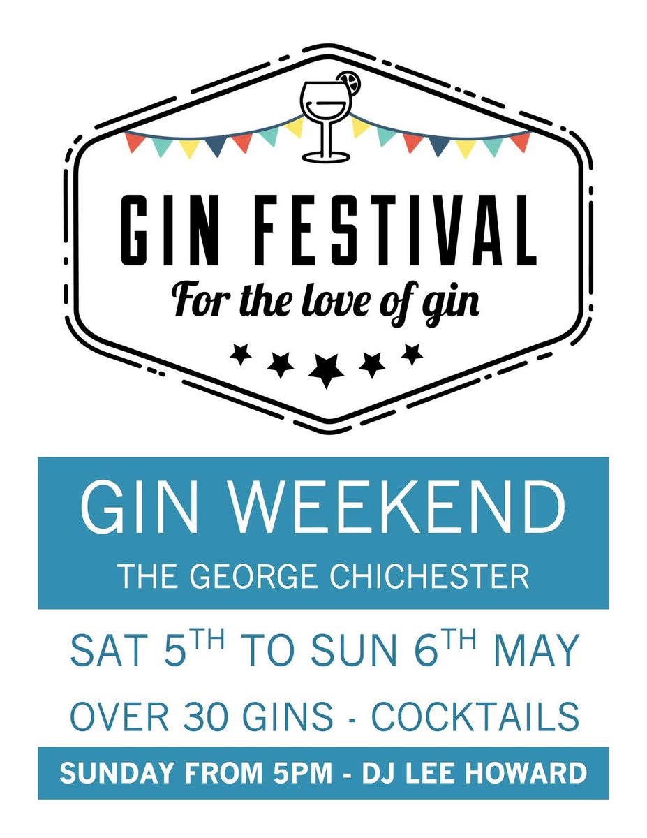 Gin festival weekend at the G&amp;D 30+ Gins - Cocktails - Buy a premium double and get a free premium tonic and Sunday from 5pm Our resident DJ spinning tunes #gin #party #Chichester #ourgarden