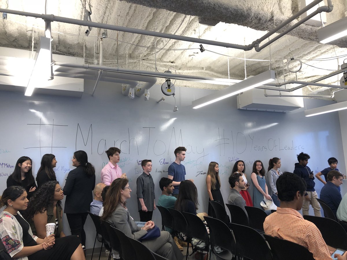 KristenMargeson's tweet photo. Inspiring morning with #MarchToMay celebrating #10YearsofLeaders and the budding entrepreneurs who are graduating as #CITIESScholars today! Congratulations on 10 impactful years, #YouthCITIES! https://t.co/VJK3Rd2TDl