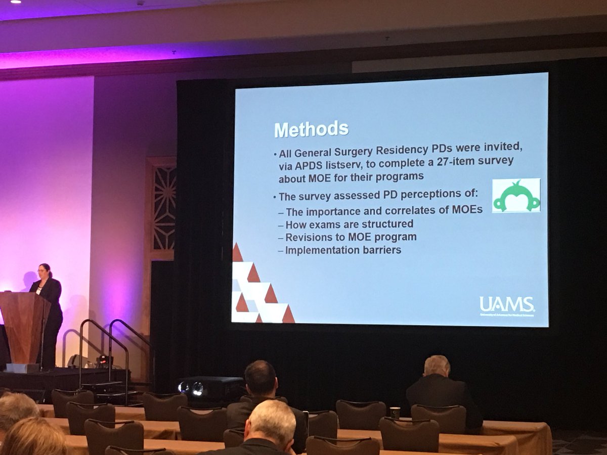 kimbrough_katie's tweet photo. Presenting our results of mock oral exam national PD survey this morning! thanks for a great meeting #SEW2018 #APDS2018 @uams_trauma @uamshealth @WomenSurgeons https://t.co/8uiGd80DGU