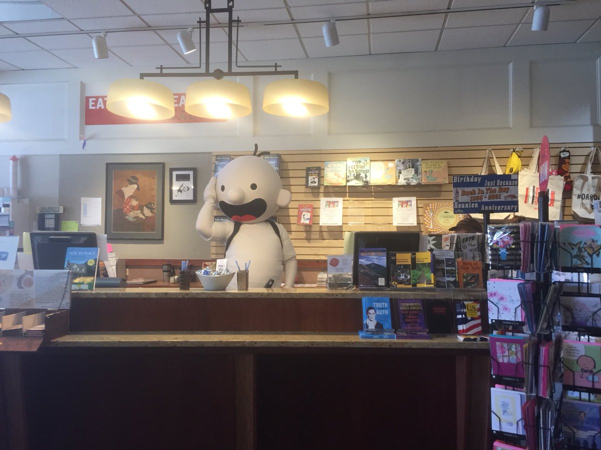 bookhousealbany's tweet photo. Who’s that I see? Is that our new Employee of the month Greg Heffley, aka The Wimpy Kid?! #CCBA18 https://t.co/X0ZL7y3lU7