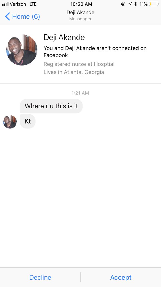 shmelby83's tweet photo. Thx Deji for allowing @KatieLJohnson_  to use your Facebook to find me last night https://t.co/G2eOusnfWh