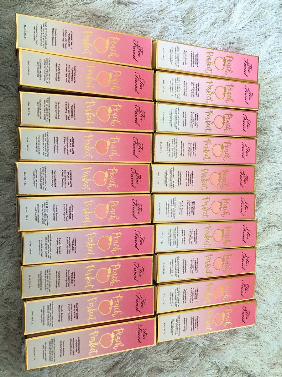 Nazaninkavari's tweet photo. RT to win: entire Too Faced peach perfect foundation line 🍑💕 must be following me https://t.co/KVb3wZFtTR