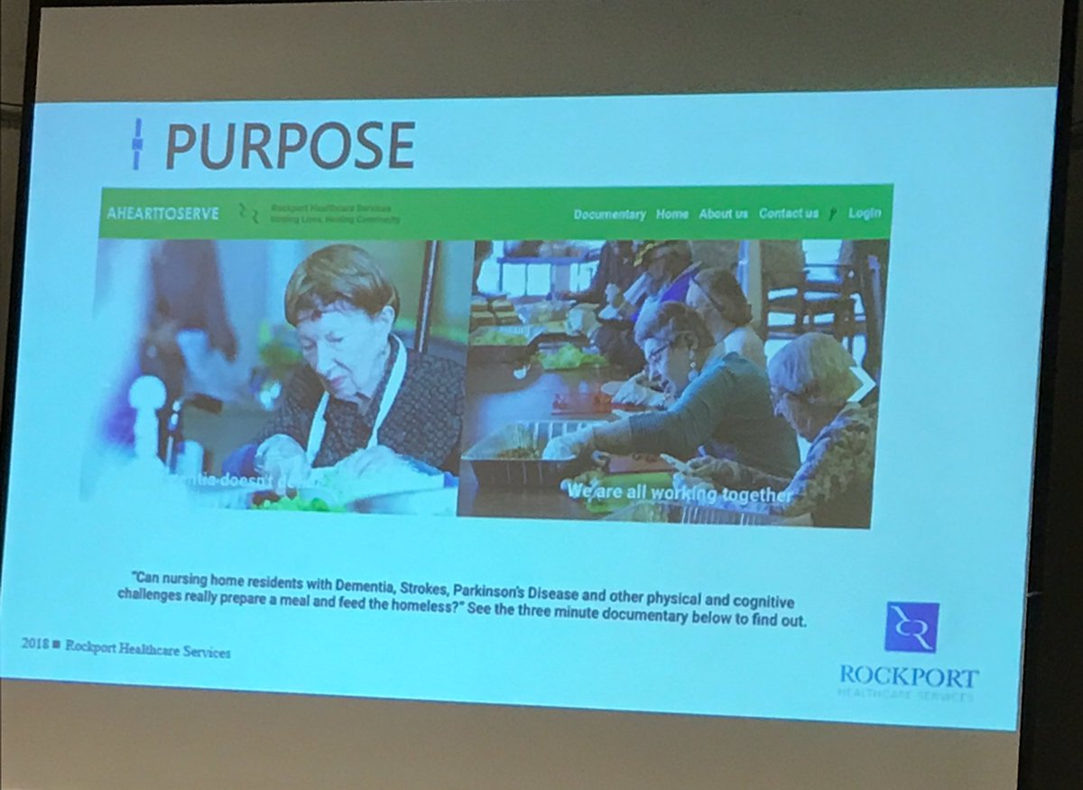 Lm_solberg's tweet photo. #AGS18 #UFGeriatrics #messaging @wassdoc has LTC residents participating in community service and they love it!  These people prepare and serve meals to a homeless center. LTC residents serving the homeless! How awesome! https://t.co/5gRkAxYCNr