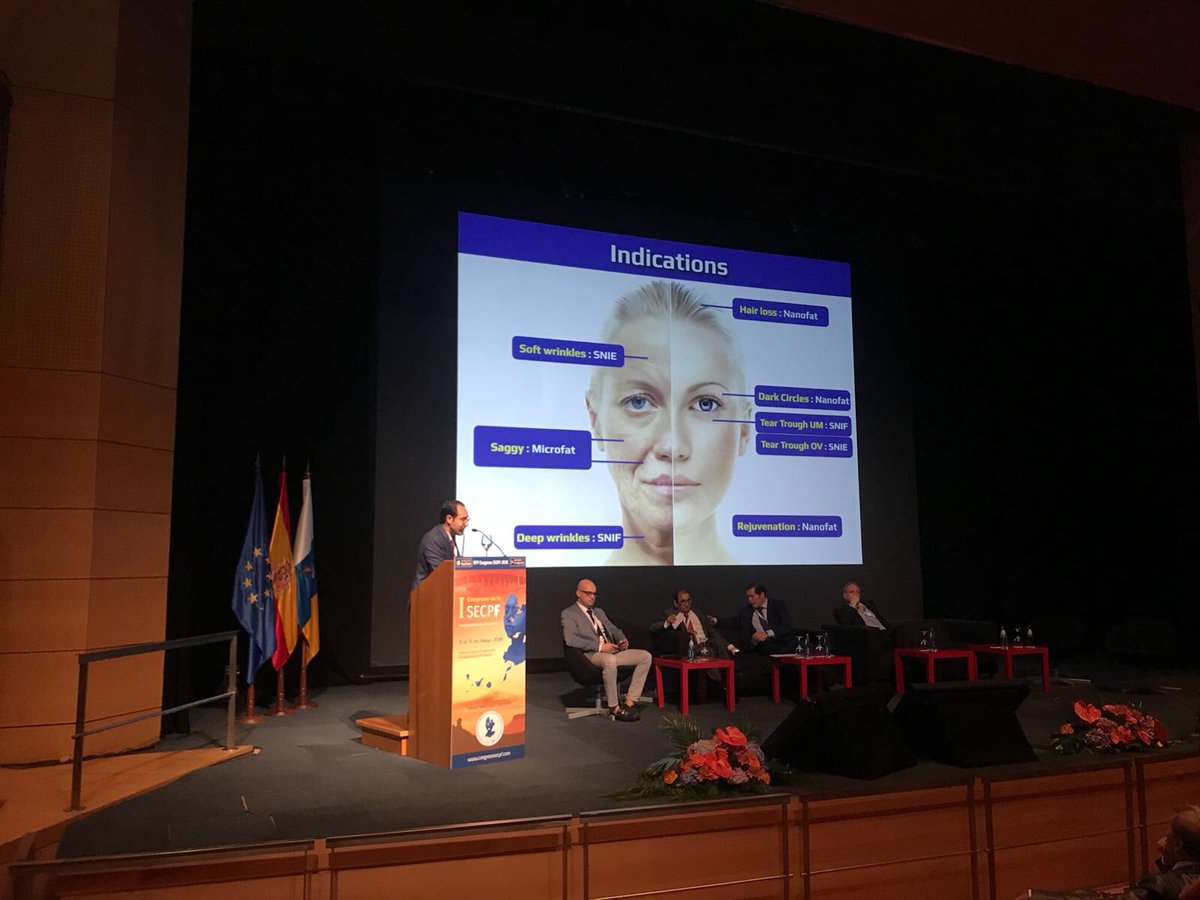drnabilfakih's tweet photo. Dr. Nabil Fakih is lecturing about Nanofat, SNIE & Microfat for a Facial Rejuvenation, Dark Circles & Scars at the Spanish Society of Facial Plastic Surgery #secpf #secpf2018 https://t.co/562S1edYkJ