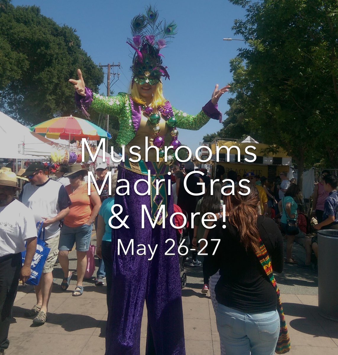 ArtiFest's tweet photo. Come for the mushrooms, stay for the fun! If you're looking for something to do this Memorial Day weekend visit Mushroom Mardi Gras for a FREE weekend of family fun. https://t.co/jNcKXvolLu