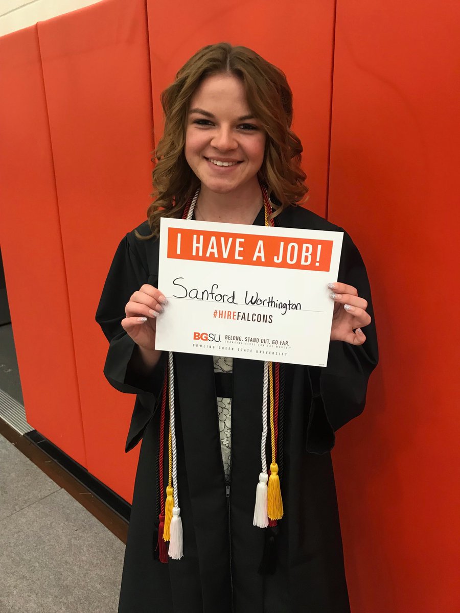 BBarhite's tweet photo. Finding Falcons who are starting jobs or internships after graduation. #hirefalcons #BGSU2018 https://t.co/YNaiW8IijT