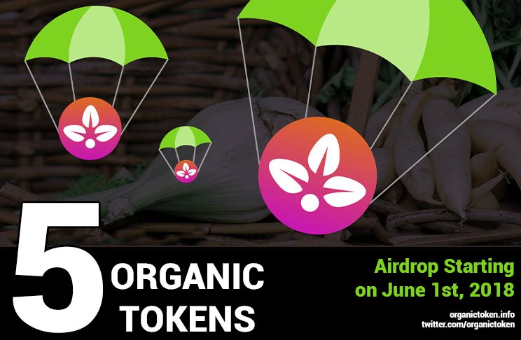 Don't miss out on the #OrganicToken 5 token #airdrop.  Coming this June! Don't forget to follow us on our new twitter: <a href="/TheOrganicToken/">ORGT</a>

docs.google.com/forms/d/e/1FAI…