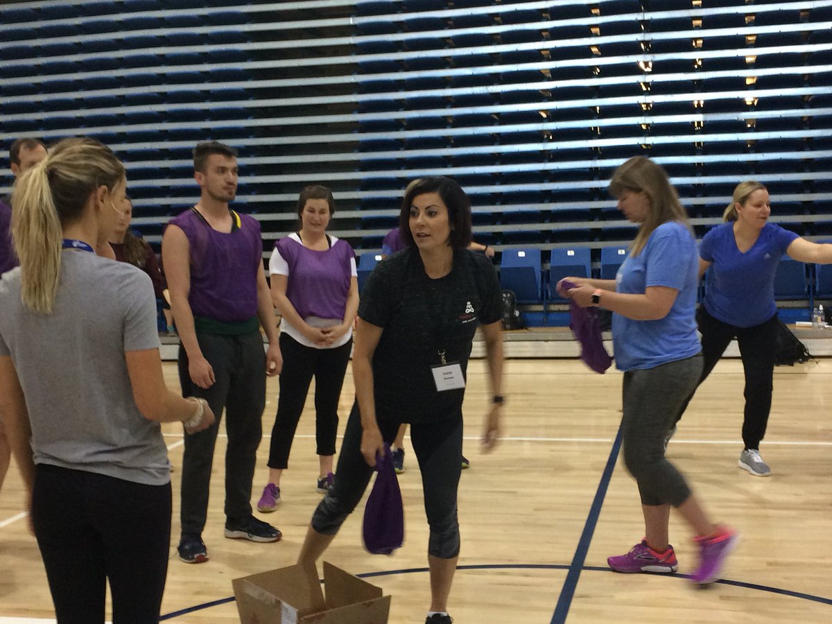 SPEDPhysEd's tweet photo. Now on at the #HPEC2018 RR Smorg - @louisesansano showing us how to Yoshi it up!! https://t.co/1Xzp9My12T