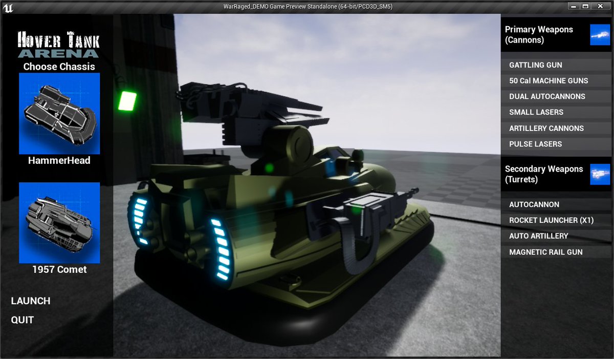 JigSaw_73's tweet photo. Here are some #screenshotsaturday from my #HoverTankArena game. The new Hover Tank in the garage with some basic materials! Textures next. #gamedev #IndieGameDev #UE4 #b3d #Blender3d #indiedev https://t.co/qHy0D29OSW
