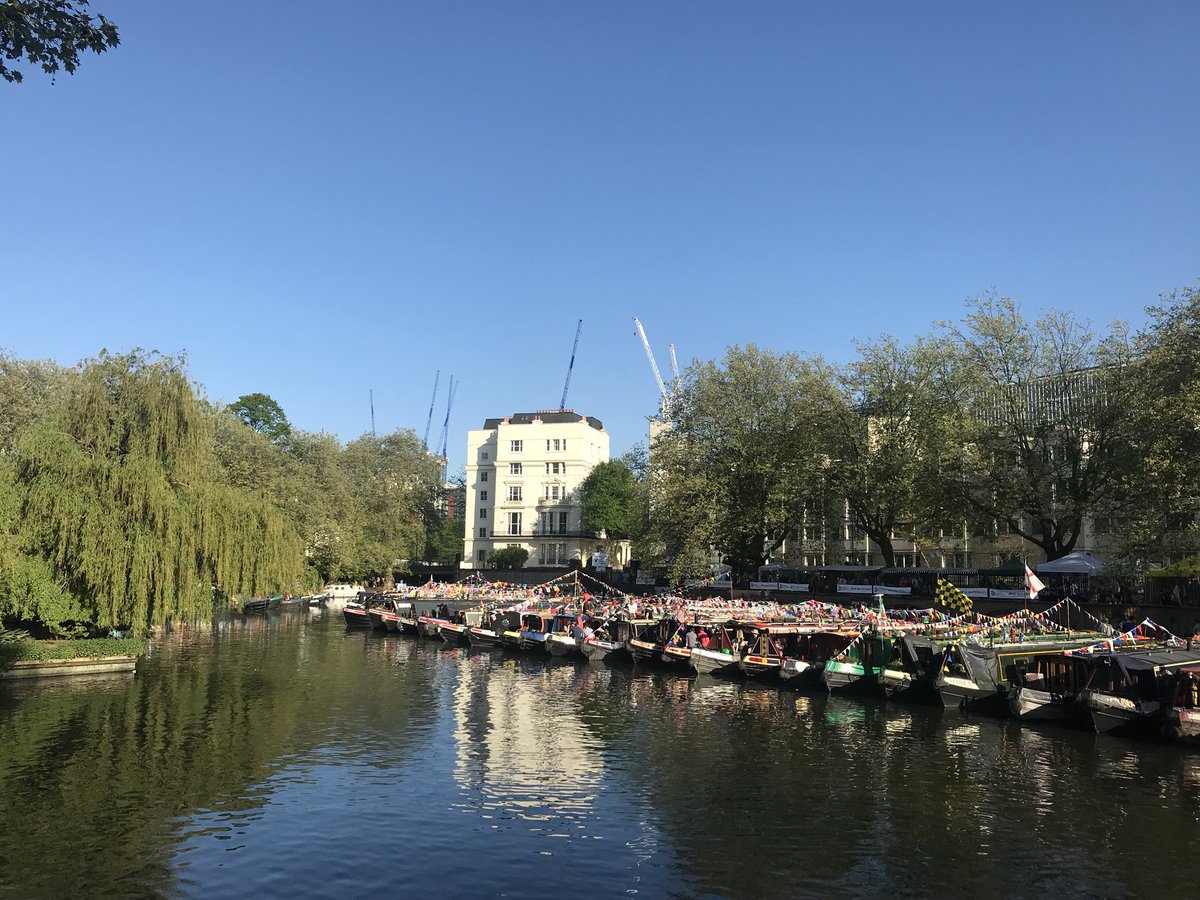 inpaddington's tweet photo. How beautiful does Little Venice look today for @canalcavalcade with @IWA_UK? Best weather in about ten years! https://t.co/x0F3lKg5li