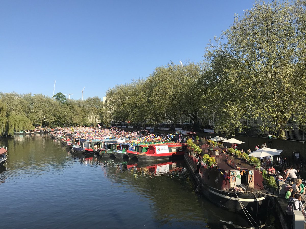 inpaddington's tweet photo. How beautiful does Little Venice look today for @canalcavalcade with @IWA_UK? Best weather in about ten years! https://t.co/x0F3lKg5li