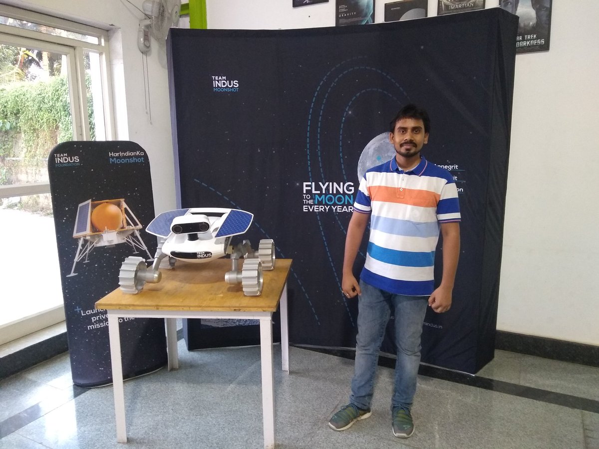 ROBOGOfficial's tweet photo. Today I had an opportunity to visit @TeamIndusOrg campus and know more behind-the-scenes of the TeamIndus mission on the occasion of National Astronaut Day. It was really an amazing experience - Vishnu Agarwal
#TeamIndus #TeamIndusFoundation #OpenDay #HarIndianKaMoonShot https://t.co/G2InPmmYwB
