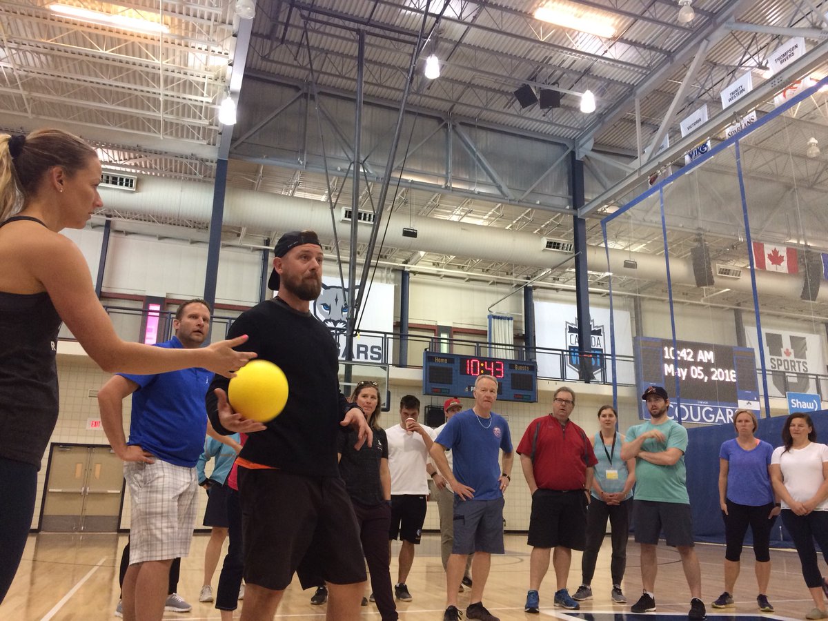 SPEDPhysEd's tweet photo. The “Brains” of the@albertaHPEC Edmonton RRs showing us how they get their Ss moving and learning with relays and tag games @therealMrBrain @meganbrain14 #HPEC2018 https://t.co/k6Nt5UOqb7