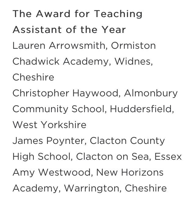 whisto_maths's tweet photo. I’m soooo excited to see our amazing TA on the shortlist for the @PearsonAwards this year!! Lauren is INCREDIBLE and I’ve got everything crossed that she wins this! https://t.co/qLktxj92hF