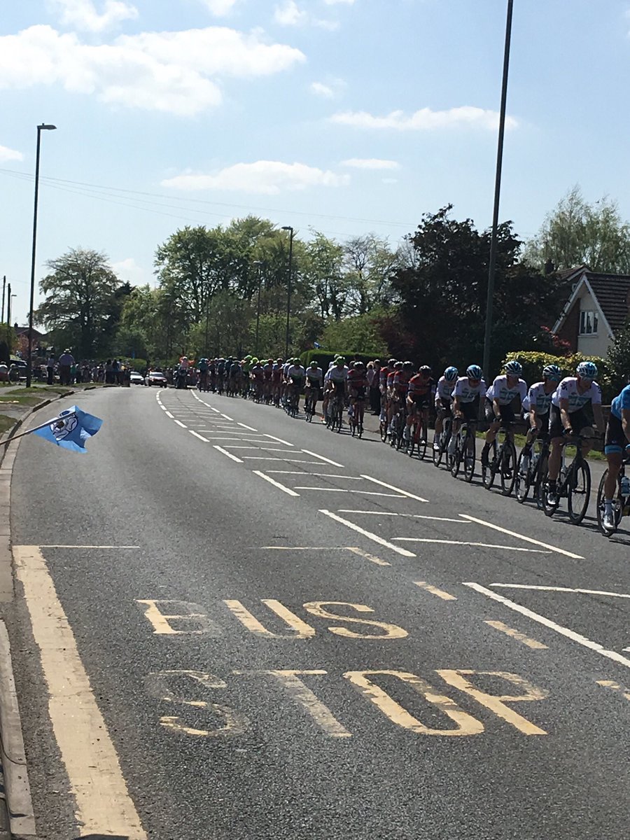 The tour de Yorkshire passing by this afternoon. #TourdeYorkshire #TourDeYorkshire2018