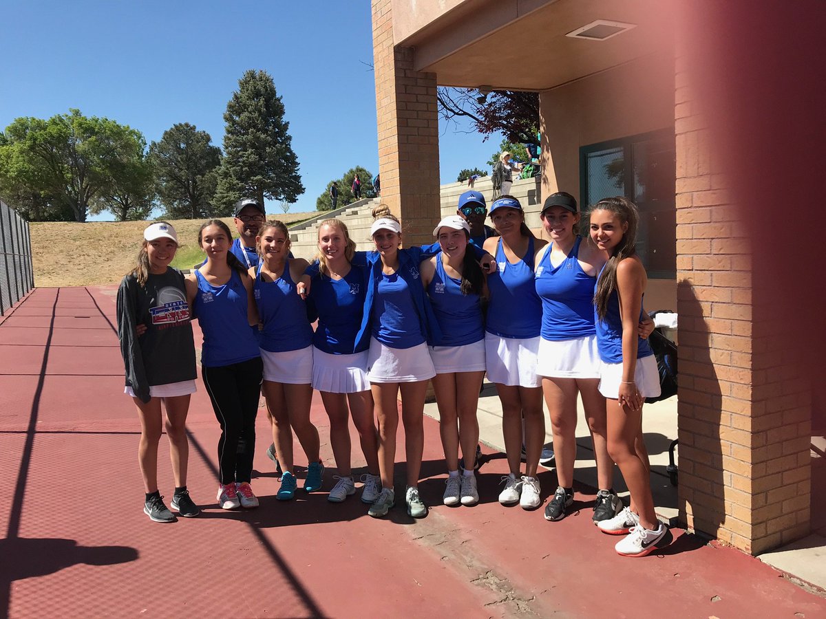 StMikesHorsemen's tweet photo. Girls tennis is headed to the finals in the state championships this afternoon! Good luck girls! @sfnmsports @SportsScribe505 @SportsPrimo https://t.co/DBxhywg0LK