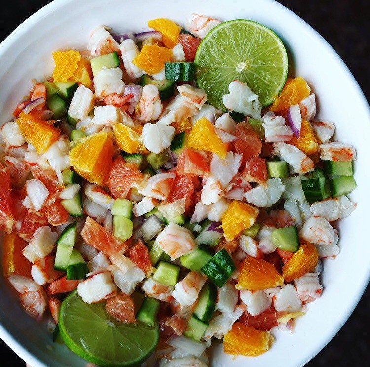 StLawrenceMkt's tweet photo. Celebrating #cincodemayo with this citrus ceviche made with shrimp from @seafrontfish and fresh fruit from Harbourfront Organics! 🍊🍋 https://t.co/QNMqT4Dl84